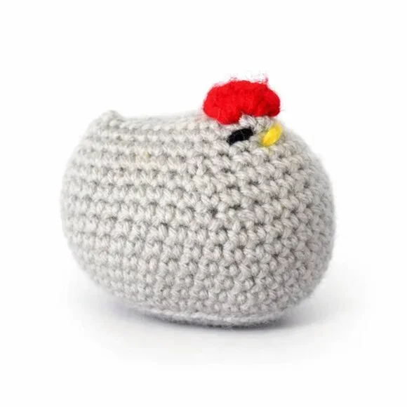 Crochet Chicken Plush Handmade Farmhouse Decor Cottagecore Gift - Picture 2 of 7